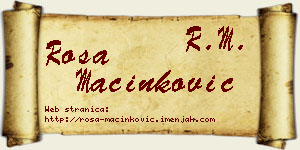 Rosa Mačinković vizit kartica